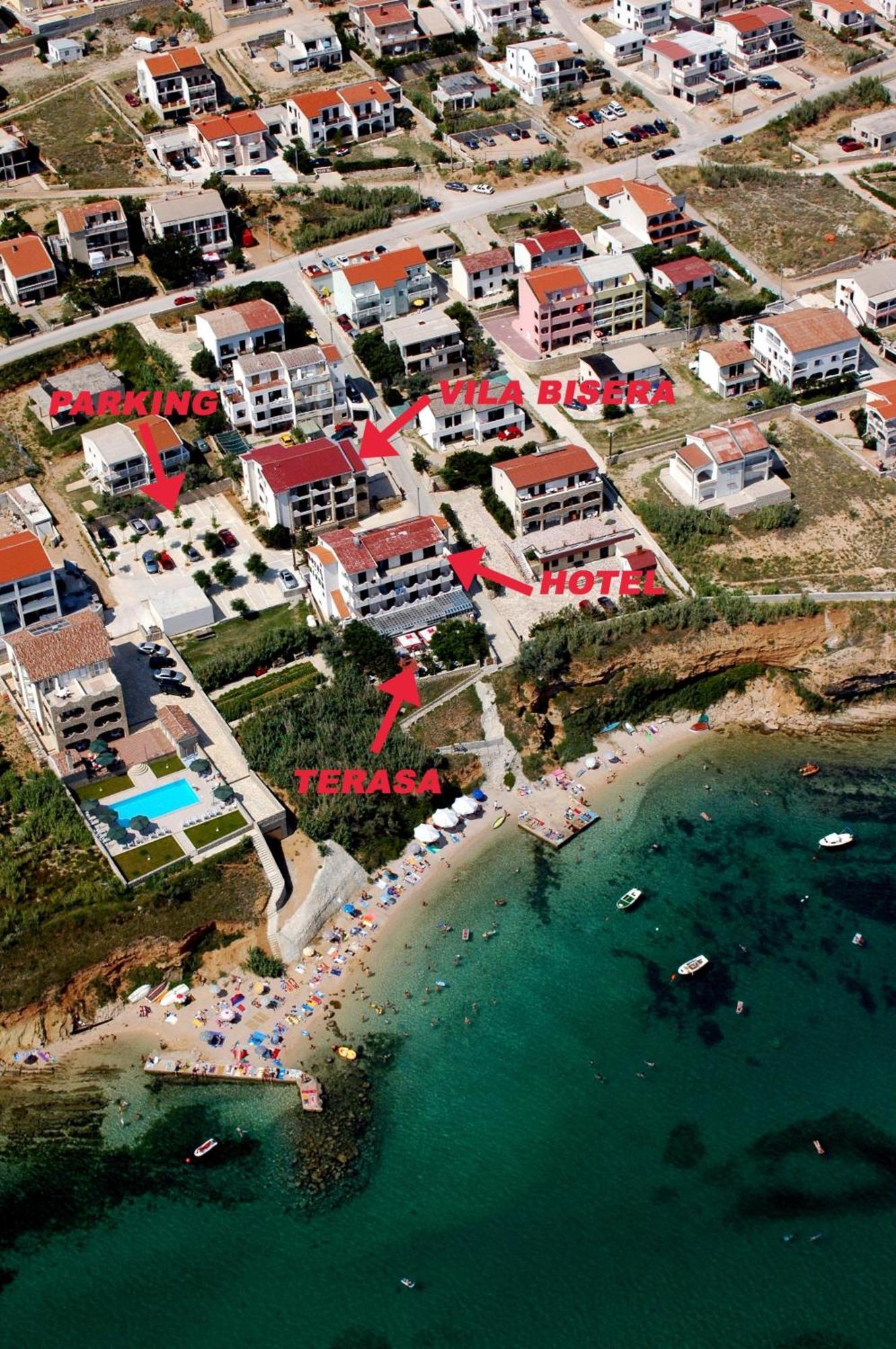 Hotel Biser Pag Town Exterior foto